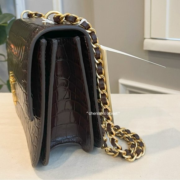 🔥NeW! Tory Burch Britten Embossed Small Adjustable Shoulder Bag - Picture 9 of 15